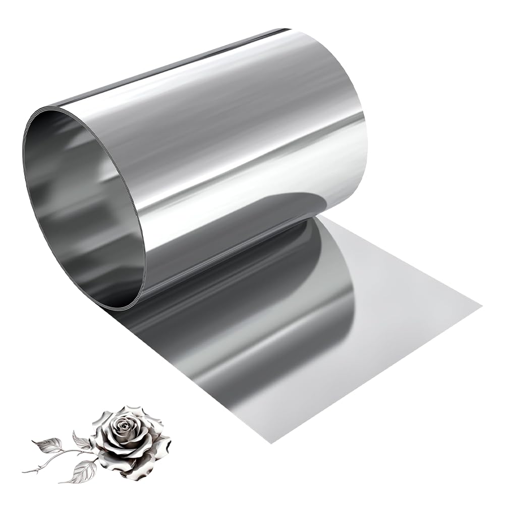 Edelstahlrolle 304, Edelstahlblech 0,1 X 200 X 1000 Mm, Edelstahlblech 304 Für Die Reparatur Von Industriemaschinen, Bastelprojekte Und Oberflächenschutz