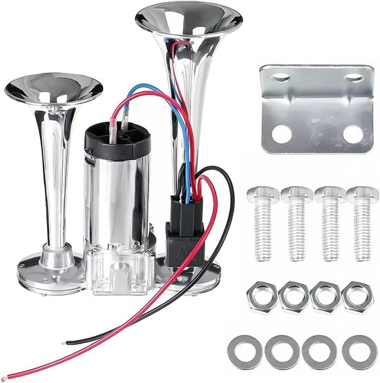 12v 600db Auto Lufthupe Doppelhorn Silber