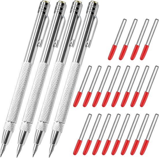Gravierstifte – Hartmetall – 4 Stück – Silber