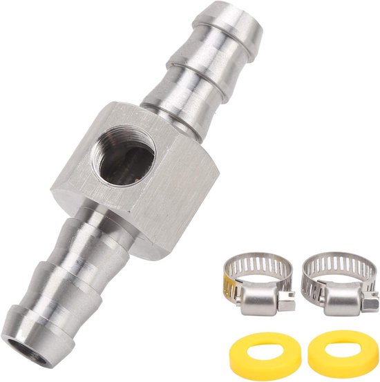 T-stück-adapter Für Kraftstoffdrucksensor Mit 2 Kunststoffringen Passend Für 3 8 Universal-schnellanschluss-anschlüsse Für Kraftstoffdruckmesser