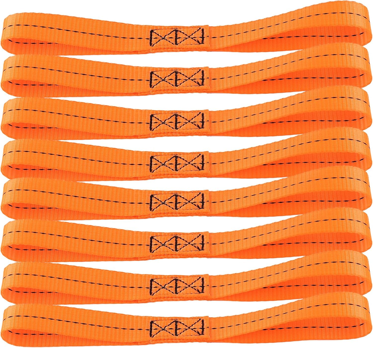 8 X Lashing Loops, Double Loops, Belt Loops, 30 Cm Long, 25 Mm Wide, Loops Tie Down Straps Load Securing Lashing Strap For Car, Motorcycle Transport, Bicycle