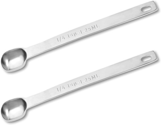 1/4 Teelöffel Messlöffel Aus Edelstahl, 1,25 Ml, Rechteckiger Mini-kräuterlöffel (1,25 Ml)
