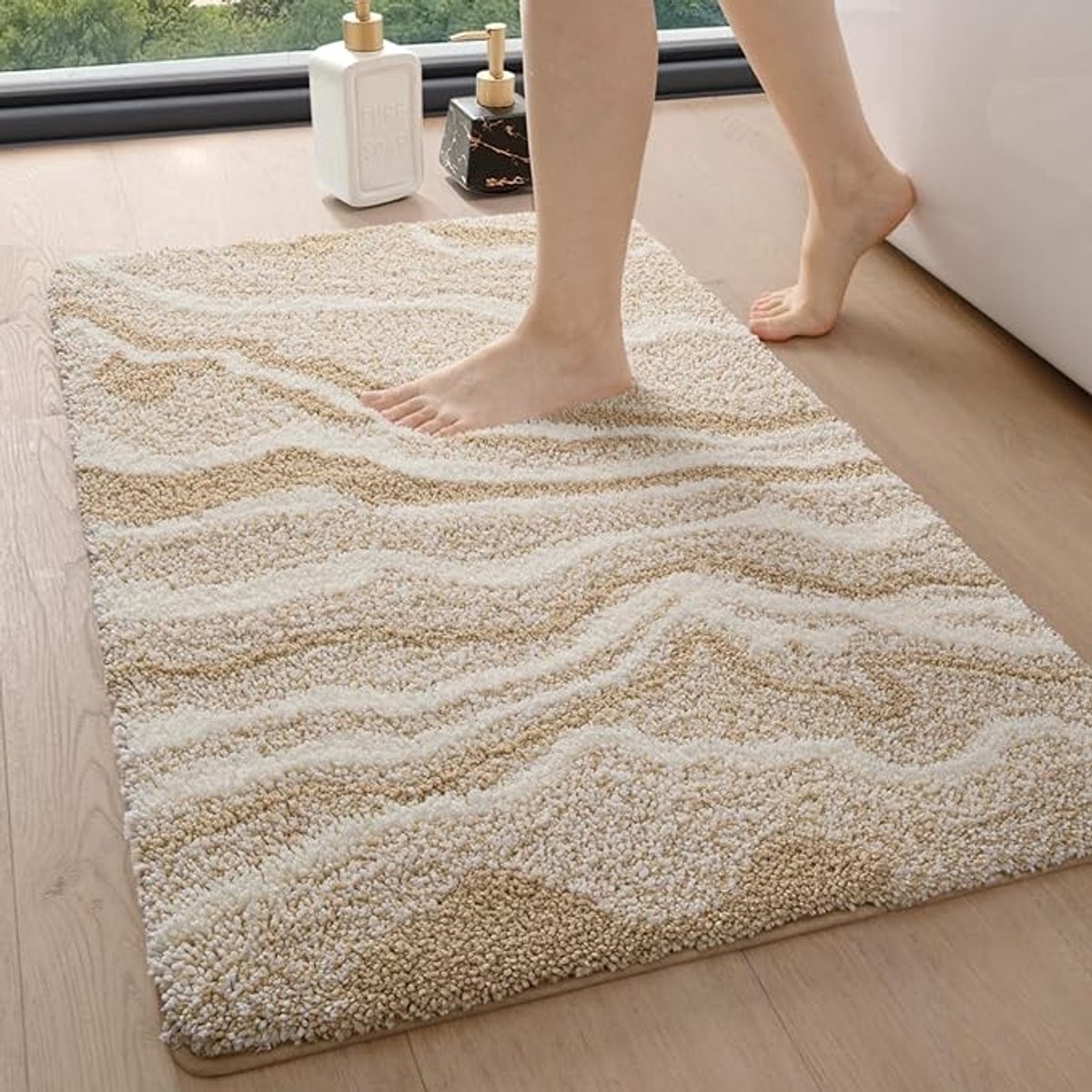 Extraweiche Badematte Mit Rutschfester Unterseite, Wasserabsorbierend Und Maschinenwaschbar