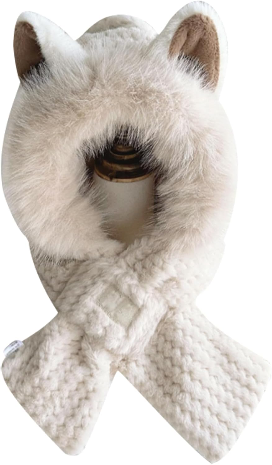 Winddichte Damenmütze, Kapuzenschal Mit Niedlichen Fuchsohren, Weiche Und Warme Wintermütze Und Set Für Outdoor-aktivitäten, Geschenkidee, Bequemes Accessoire