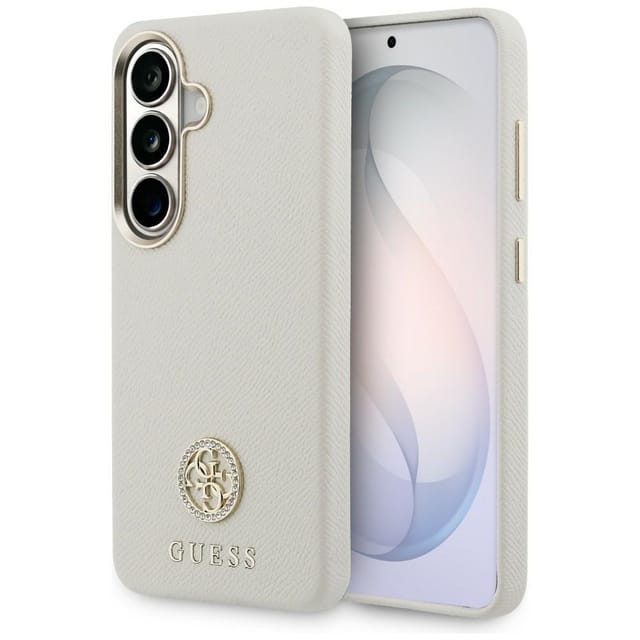 Guess Strass-logo-hülle Mit Rundem Logo Für Samsung Galaxy S26, Beige