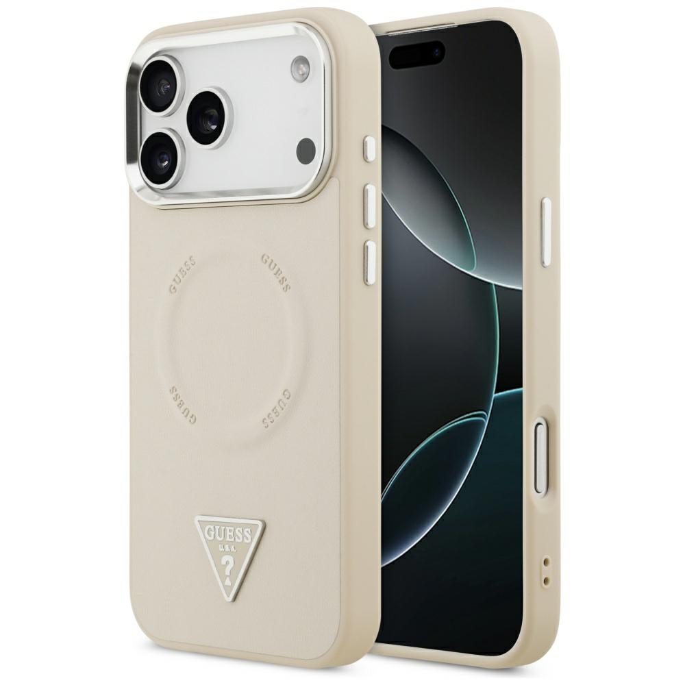 Guess Triangle Logo Magsafe Hülle Für Iphone 17 Pro Beige