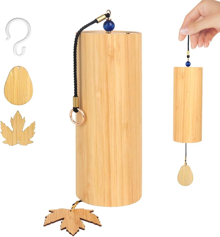 Japanese Bamboo Wind Chimes, Natural Bamboo Wind Chime, Bamboo Wind Chime, Zen Wind Chime For Outdoor Hanging Meditation, Sound Healing, Yoga, Home Garden Decoration (d Chord)