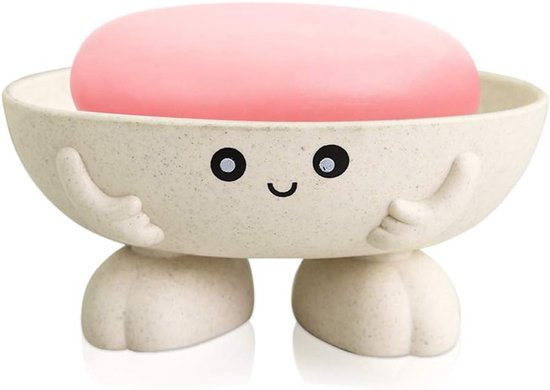 Zwei Seifenhalter, Niedliche Seifenboxen Für Kinder, Kreative Und Lustige Seifenschalen, Für Dusche, Badezimmer Und Küchenarbeitsplatte, Beige, B