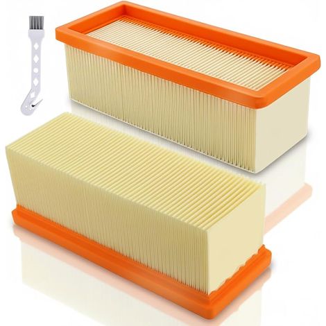 2er-pack Flache Faltenfilter Für Kärcher A 2701, A 2731 Pt, A 2801 Plus, Se 2001, Se 3001, Se 5100, Se 5001, Se 6100 – Ersatzfilter Für Nass- Und Trockensauger – Zubehör 6.414-498.0