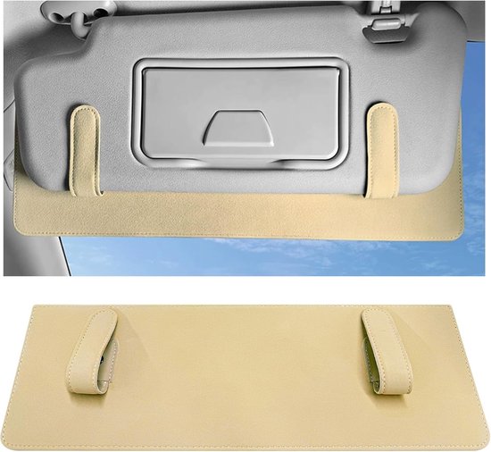 Sonnenblendenverlängerung Fürs Auto Blendschutz-zubehör Für Die Sonnenblende Für Sicheres Fahren Aufsteckbarer Sonnenschutz Schützt Fahrer Und Beige