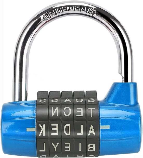 Sicheres 5 Stelliges Reise Zahlenschloss, Für Koffer Und Gepäck Blau