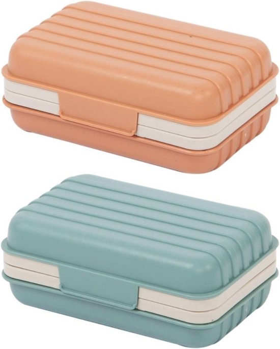 Seifenschale 2er Set 12 × 7,6 × 5 Cm Tragbare Seifenschale Mit Deckel Verdickte Seifenschale Kreative Seifenaufbewahrung Für Zuhause Für Zuhause,