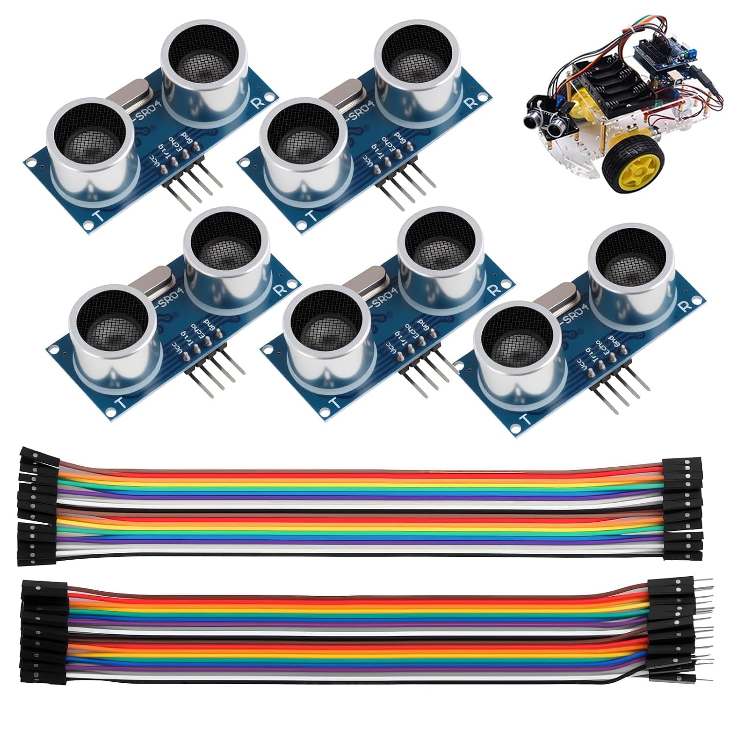 5 Stück Hc-sr04 Ultraschall-distanzsensor, Ultraschallsensor, Messmodul Kompatibel Mit Arduino, Für Messprojekte Und Diy-anwendungen