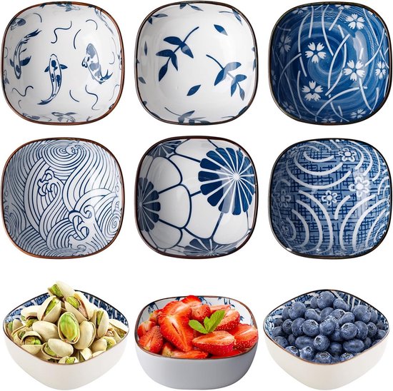 6er-set Keramikschalen Für Saucen, Dips Oder Desserts – Japanischer Stil – 9,2 Cm