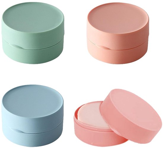 Runde Seifenschalen – Multifunktional – 3er-set – Rosa, Grün, Blau – Hochwertiges Material