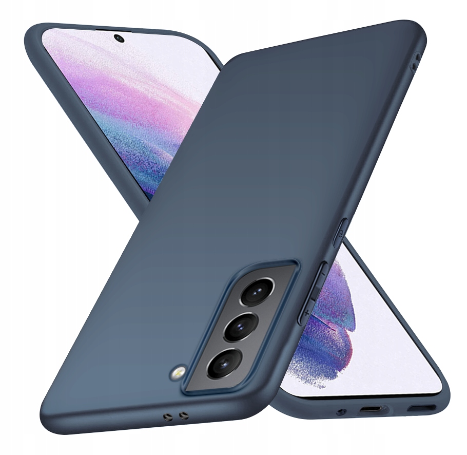 Schutzhülle Für Samsung S21 Plus / S21+ Marineblaue Rückseite + Glas
