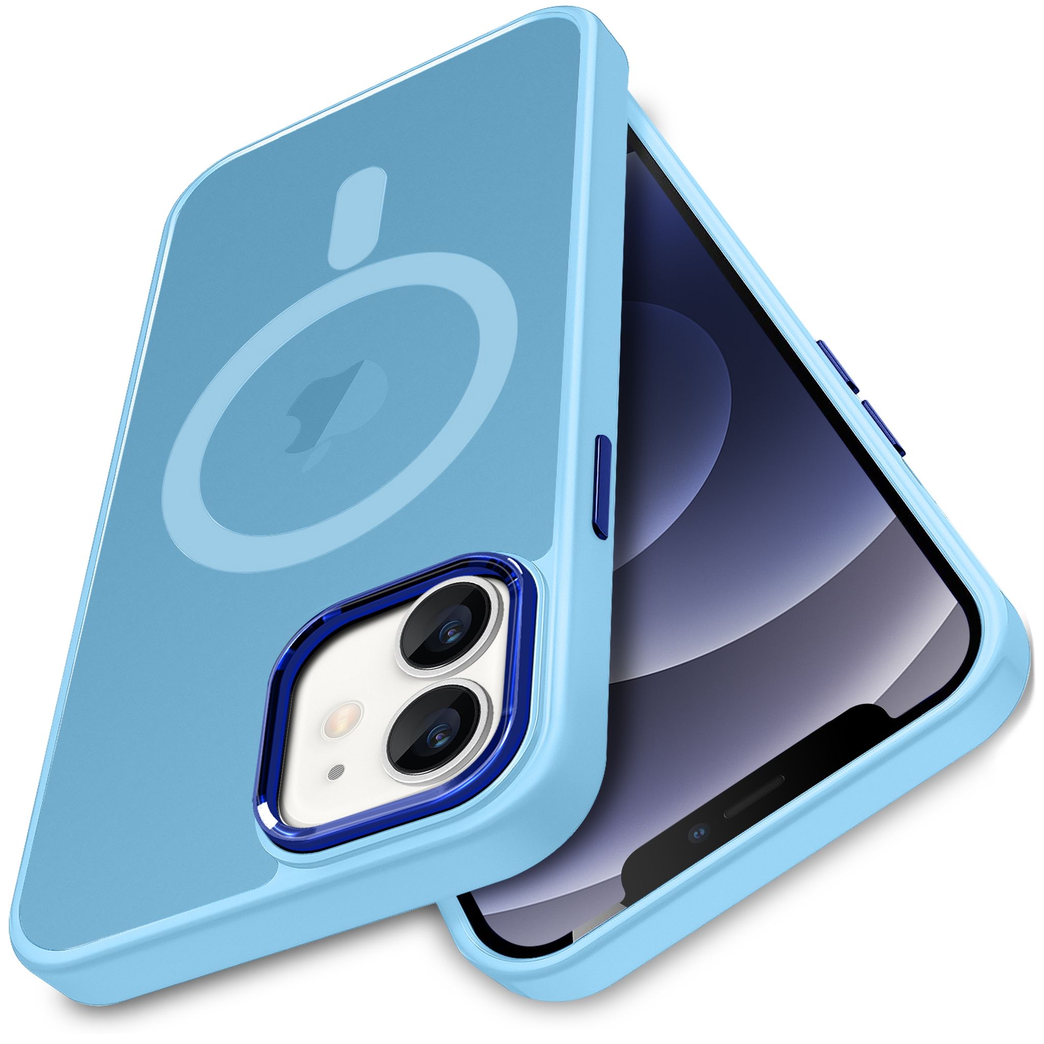 Hülle Für Iphone 11 Magmat Magsafe Hülle Rückseite Blau + Glas