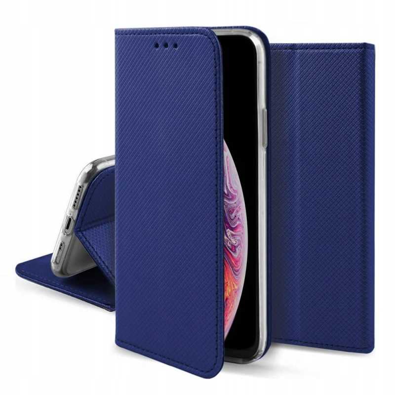 Hülle Für Samsung Galaxy S21 Ultra Magnet Smart Book Book Marineblau + Glas