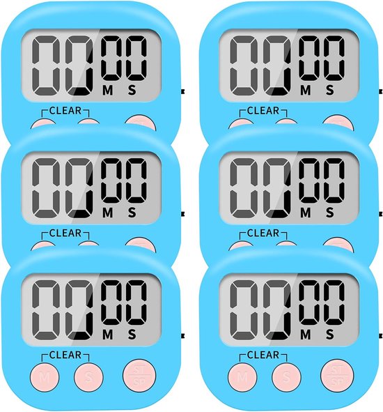 Digitaler Küchentimer Küchentimer Set Kochen Und Backen Mit Ein /ausschalter 6 Teilig Blau