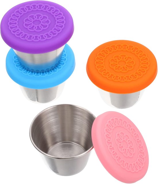 Saucenbecher Gewürzbecher Mit Deckel Haushalts Dipbecher Küchenzubehör Für Partys Viererpack