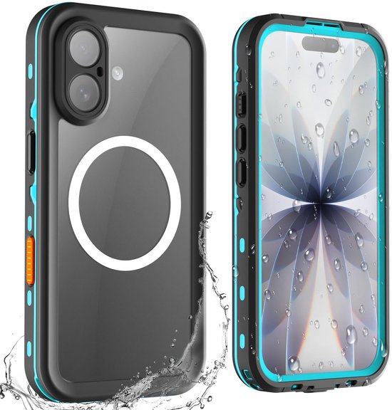 Dailygoods Wasserdichte Hülle Ip68 Stoßfest Schlagfest Für Iphone 17 Integrierter Displayschutz Blau Handyhülle