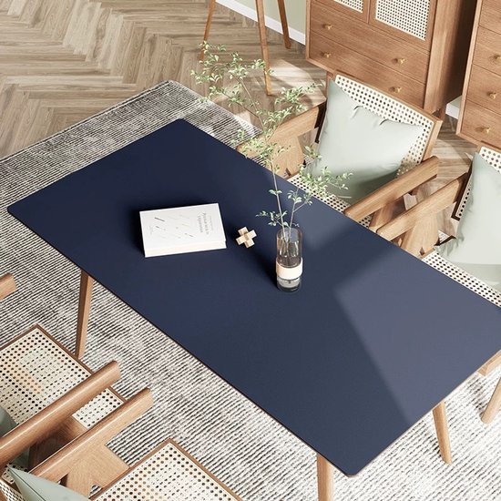 Tischschutz Aus Leder, 1,8 Mm Dick 40 X 60 Cm, Strapazierfähige Tischunterlage Für Esstische Blau