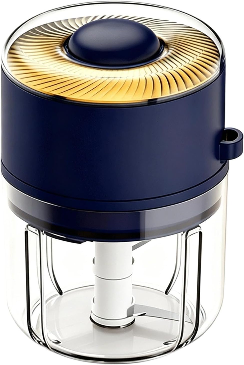 Wiederaufladbarer Mini-zerkleinerer Mit Spritzschutz Und Löffel Kleiner Elektrischer Küchenhelfer Für Ingwer, Fleisch, Chilischoten, Gemüse, Obst, Haushalt, Küche, Wohnung, Restaurant