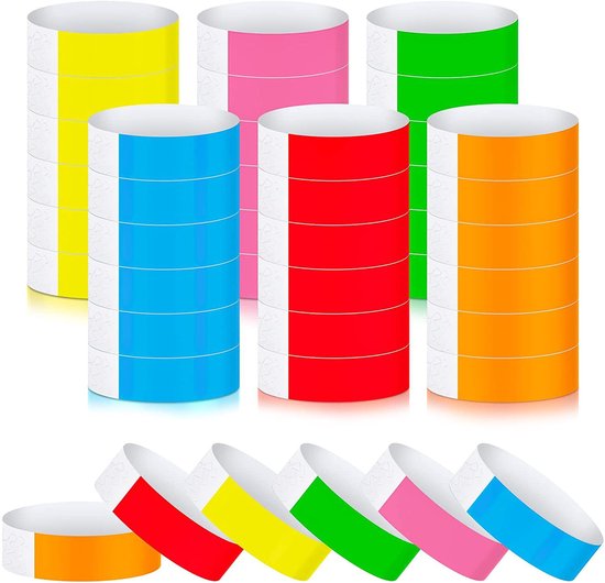 Packung Mit 600 Papierarmbändern, Wasserfeste, Selbstklebende Armbänder Zur Veranstaltungskennzeichnung Für Festivals, Partys, Events Und Reisen,