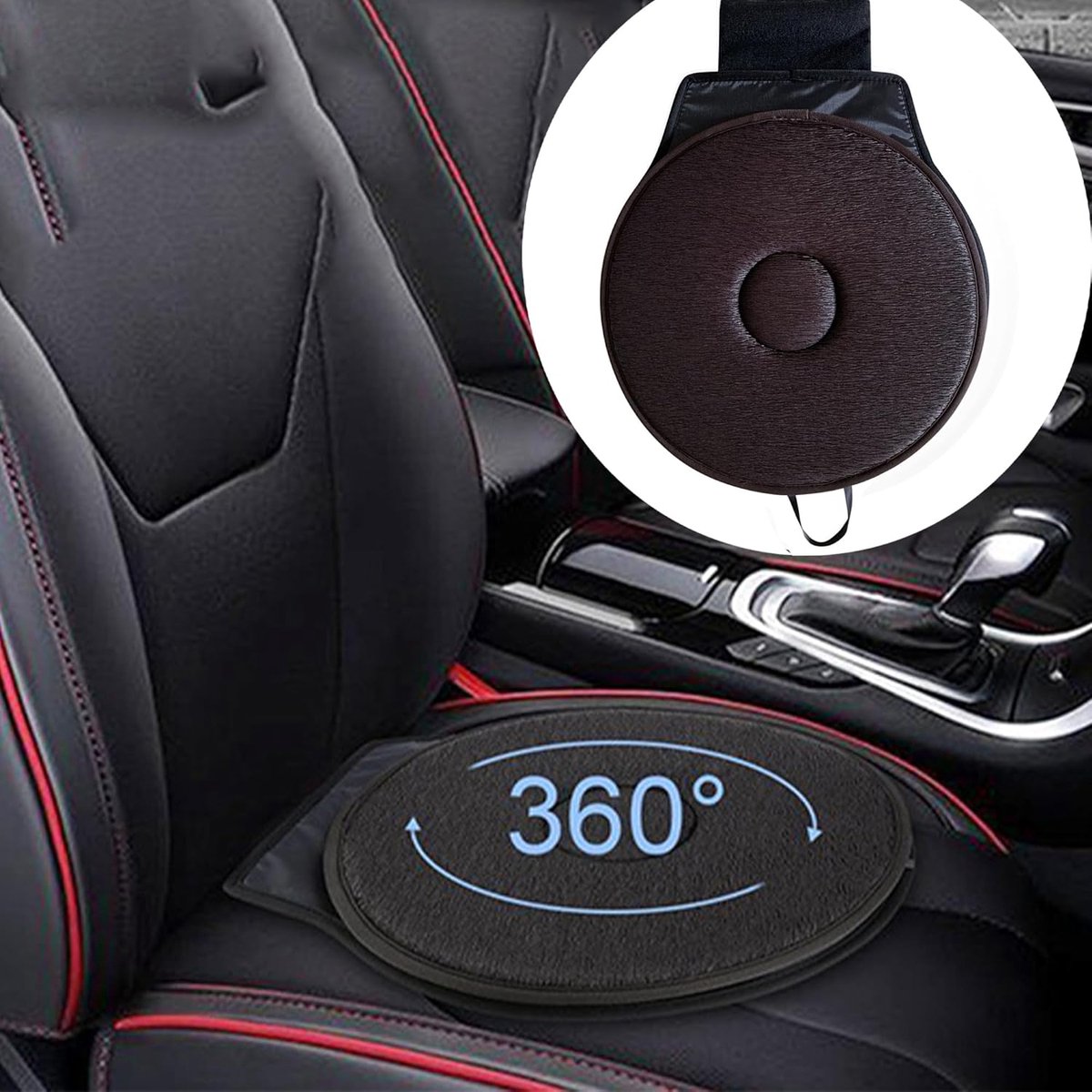 Drehsitzkissen Fürs Auto – Flexible Drehscheibe – 360° Drehbares Sitzkissen – Rollstuhlkissen – Hilfe Zum Drehen Und Bewegen Im Auto, Stuhl Oder Bett
