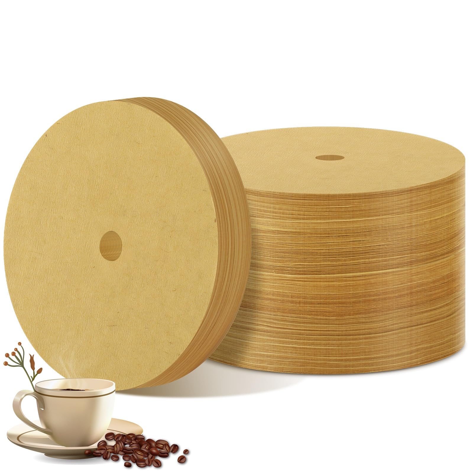 400 Kaffeefilter Für Kaffeemaschinen Mit Filter, 9,5 Cm (3,75 Zoll) Filter Aus Ungebleichtem Naturpapier, Einwegfilter.