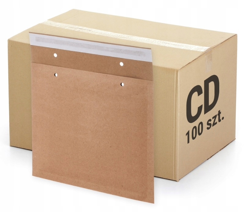100 Braune Luftpolsterumschläge Für Cds Und Dvds. Stabiler Karton.