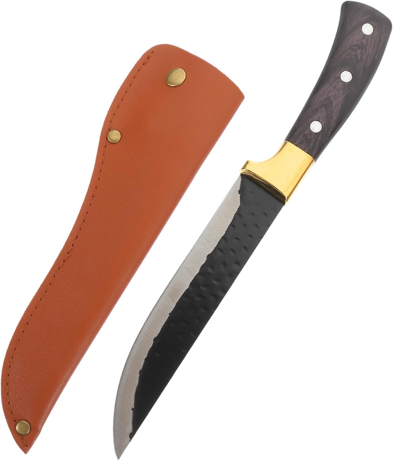 Ausbeinmesser Aus Edelstahl Mit Komfortablem Holzgriff Und Schutzhülle Zum Schnellen Schneiden Von Fleisch Und Obst In Der Küche