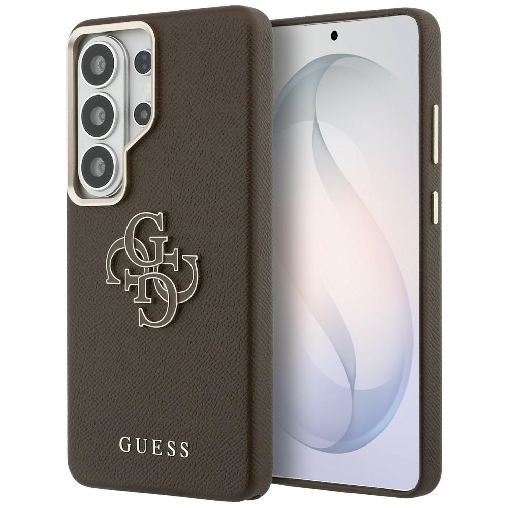 Guess Hülle Mit Genarbtem, Großem 4g-metalllogo Für Samsung Galaxy S26 Ultra, Braun