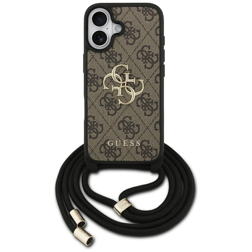 Guess 4g Big Logo Cord Strap Crossbody Case Für Iphone 17 Braun