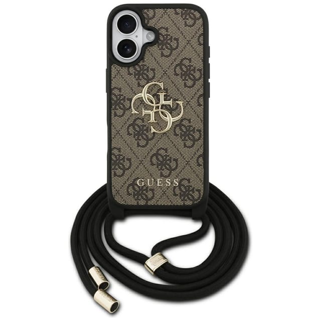 Guess 4g Big Logo Cord Strap Crossbody Case Für Iphone 17 Braun
