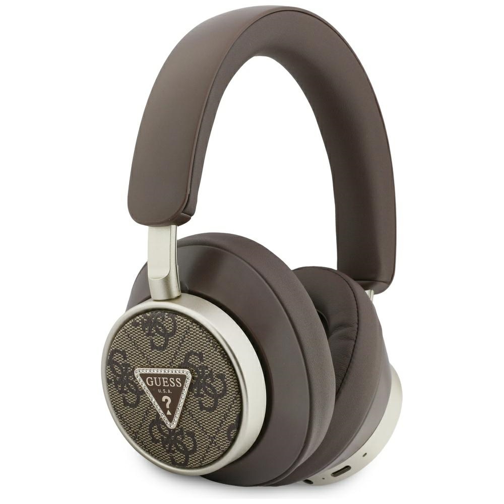 Guess 4g Dreieck-logo Bluetooth Enc Braune Over-ear-kopfhörer