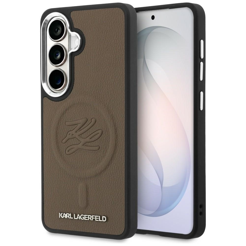 Karl Lagerfeld Geprägte Ringinitialen Magsafe Hülle Für Samsung Galaxy S26+ Braun