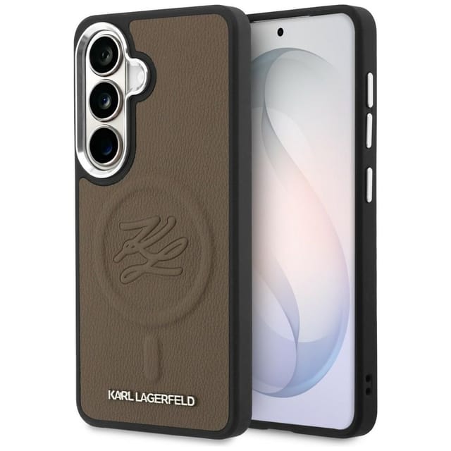 Karl Lagerfeld Geprägte Ringinitialen Magsafe Hülle Für Samsung Galaxy S26+ Braun
