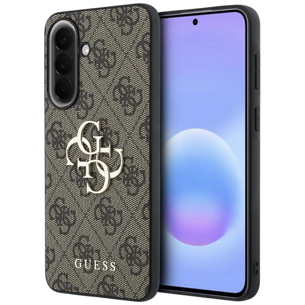 Guess Lederhülle Mit Metalllogo Für Samsung Galaxy A37 5g, Braun