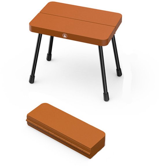 Tragbarer Klappstuhl 29 X 20 X 25 Cm Braun Für Camping, Gartenarbeit, Grillen Und Outdoor Aktivitäten