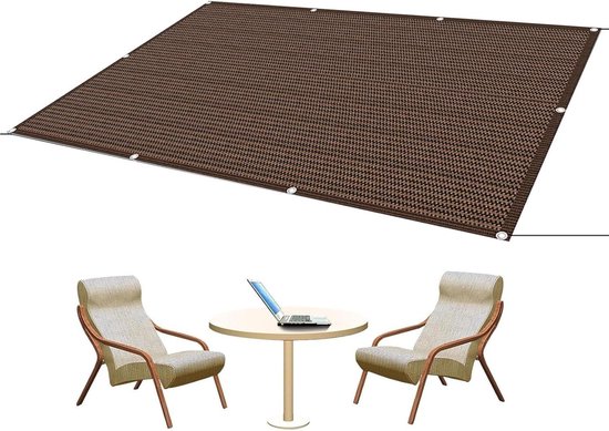 Rechteckiges Schattierungstuch Sonnenschutzgewebe Terrassenbeschattung Uv Schutz 1,4 X 1,6 M Braun