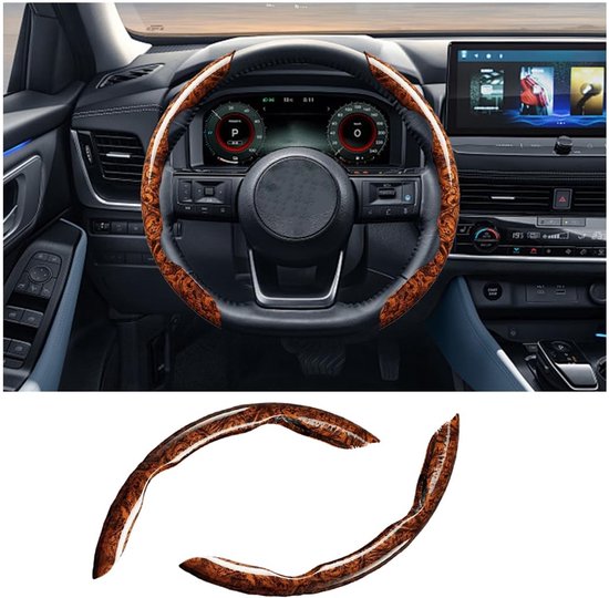 Dailygoods – Lenkradbezug – Brauner Lenkradbezug – Komfortabler Griff – Innenraumzubehör – Schutz Für Auto, Transporter, Lkw