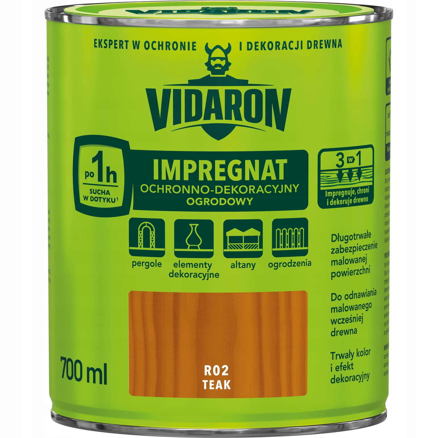 Vidaron Schutz- Und Dekorative Gartenimprägnierung Für Teakholz 0,7 L