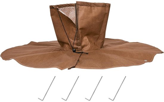 Pflanzenschutzabdeckung Wurzelschutz Winterabdeckung Schutzhüllen Pflanzenschutzabdeckungen Winterabdeckung Für Pflanzen 30 X 30 Cm Braun Vliesst