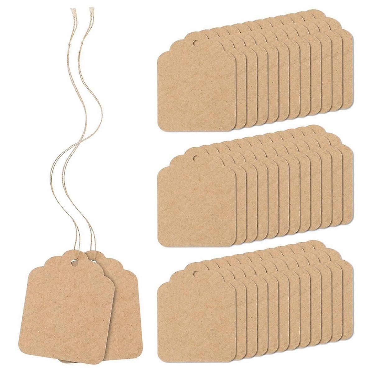 700 Preisschilder Mit Schnur, Braune Kraftpapier-geschenktütenetiketten, 3,5 Cm X 4,5 Cm – Perfekt