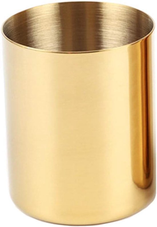 Goldener Stiftehalter – Mini-vase – Schreibtisch-organizer – Modernes Design – 8,4 X 8,4 X 10,2 Cm – Gold