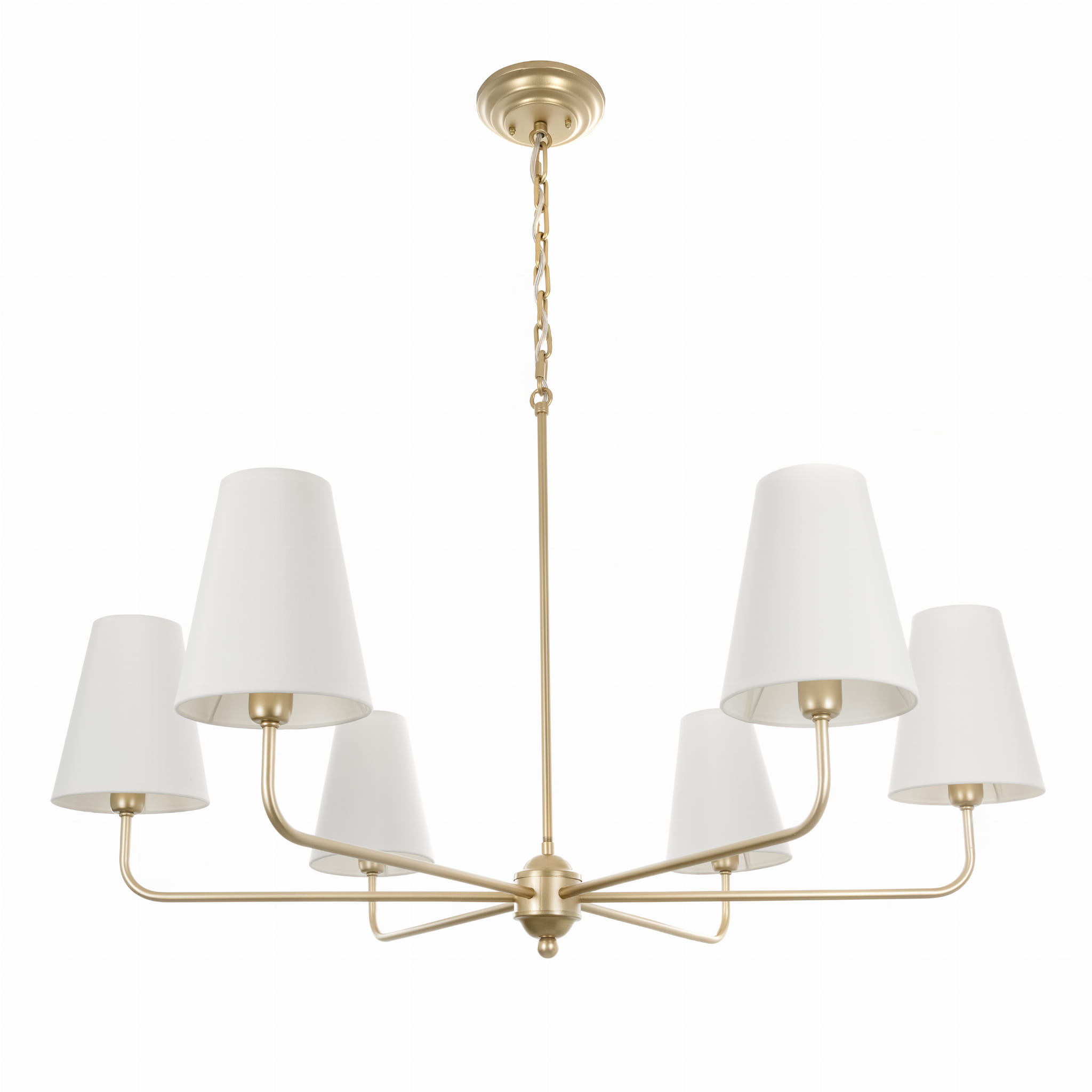 Classy Plus Gold White Kronleuchter - Schmal