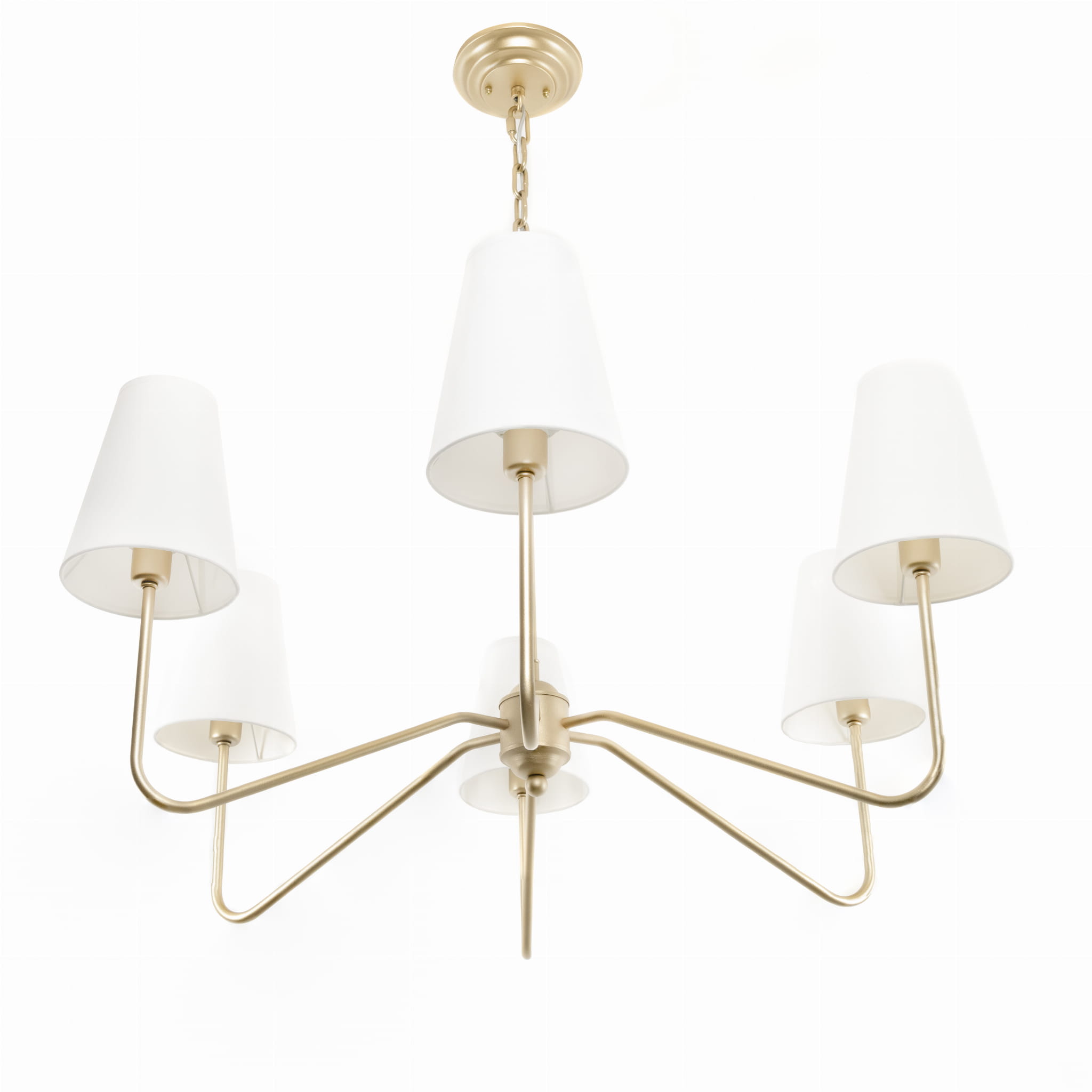 Simple Plus Gold Linen Kronleuchter - Breit
