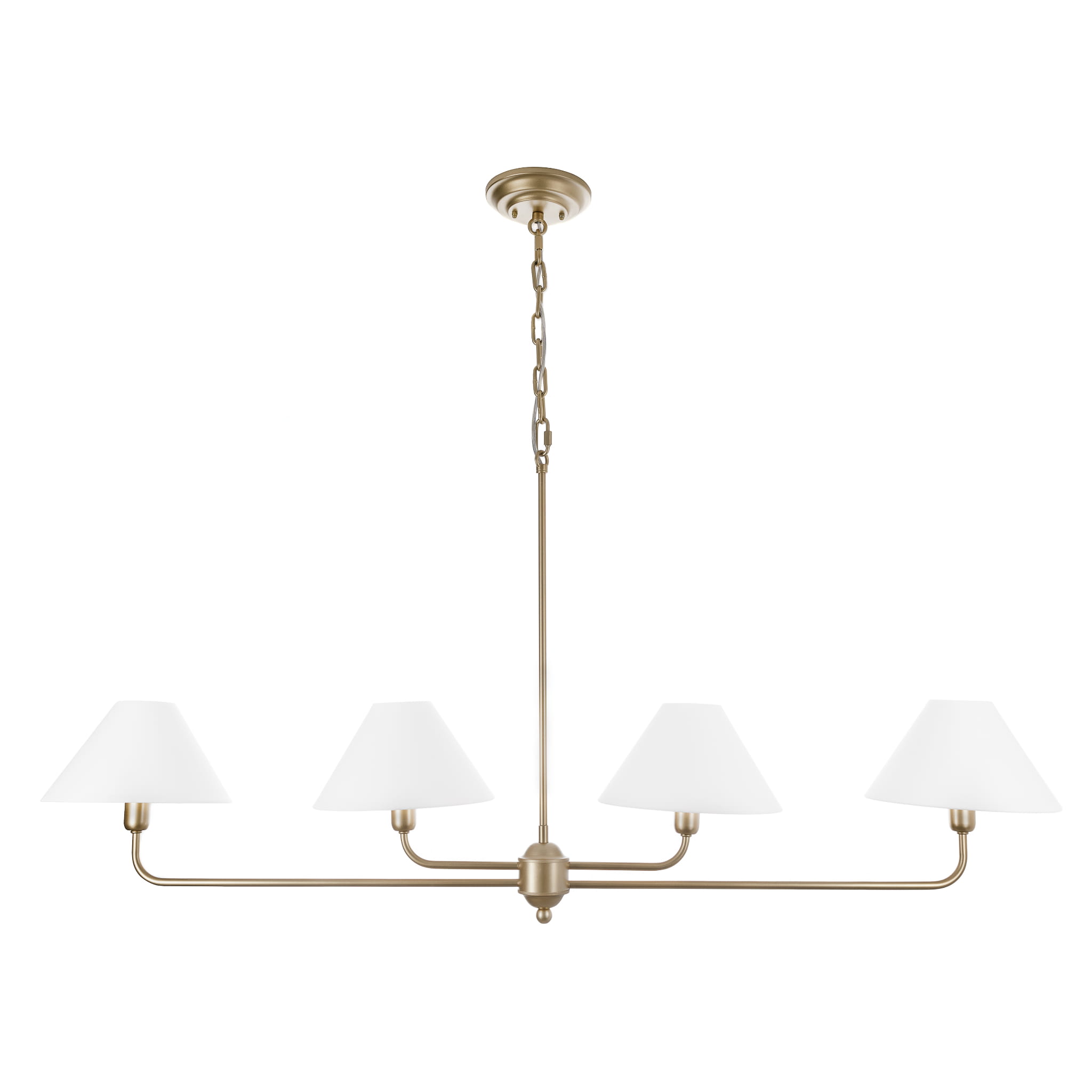 Elegante Goldweiße Lampe – Schmal