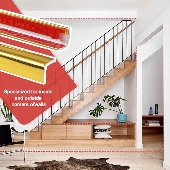 1 Rolle Zierleiste Selbstklebend Flexibel 2 Cm 10 M Weiche Wandleiste Geeignet Für Türen Fenster Fußleisten Decken Schränke Tischkantenschutz Und Gold
